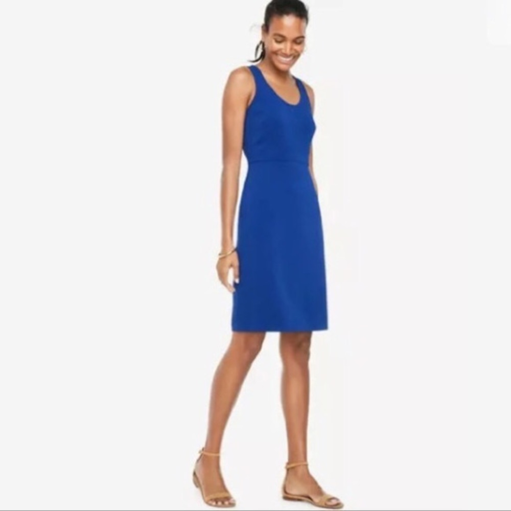Ann Taylor Blue Sleeveless Dress